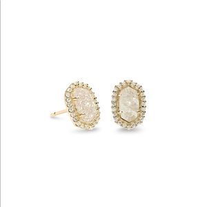 Kendra Scott Cade Earring, Gold Iridescent Drusy